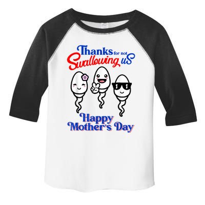 Thanks For Not Swallowing Us Happy Mother's Day Funny Toddler Fine Jersey T-Shirt