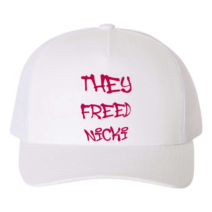 They Freed Nicki Yupoong Adult 5-Panel Trucker Hat