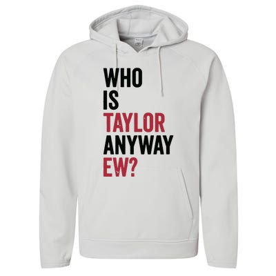 Taylor First Name Who Is Taylor Anyway Ew Girl Groovy 80s Performance Fleece Hoodie