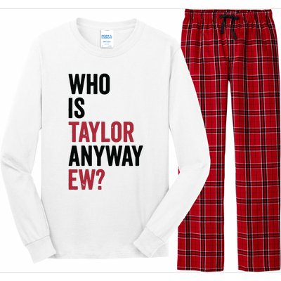 Taylor First Name Who Is Taylor Anyway Ew Girl Groovy 80s Long Sleeve Pajama Set