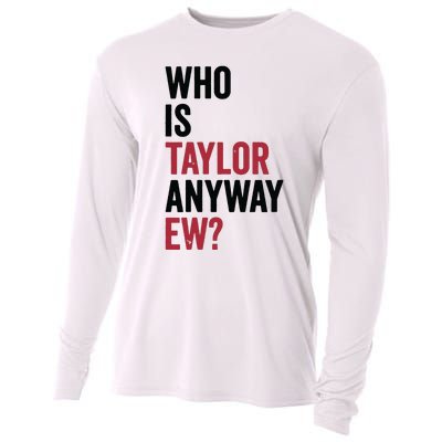 Taylor First Name Who Is Taylor Anyway Ew Girl Groovy 80s Cooling Performance Long Sleeve Crew