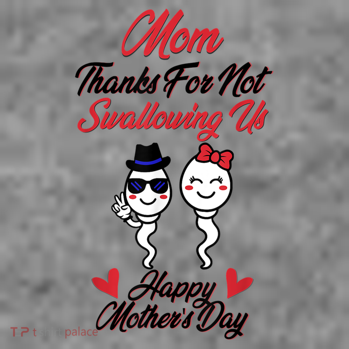 Thanks For Not Swallowing Us Happy Mother's Day 7-Panel Snapback Hat