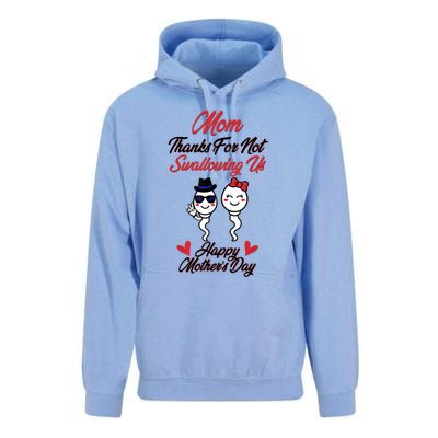 Thanks For Not Swallowing Us Happy Mother's Day Unisex Surf Hoodie