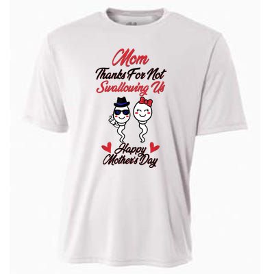 Thanks For Not Swallowing Us Happy Mother's Day Cooling Performance Crew T-Shirt