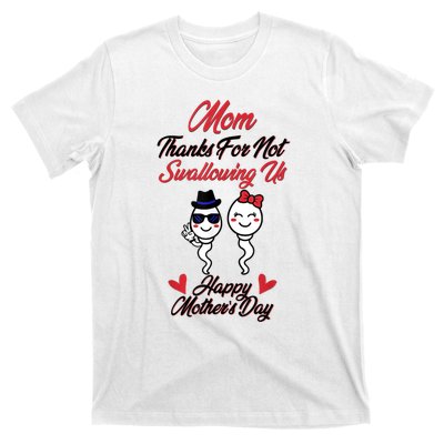 Thanks For Not Swallowing Us Happy Mother's Day T-Shirt