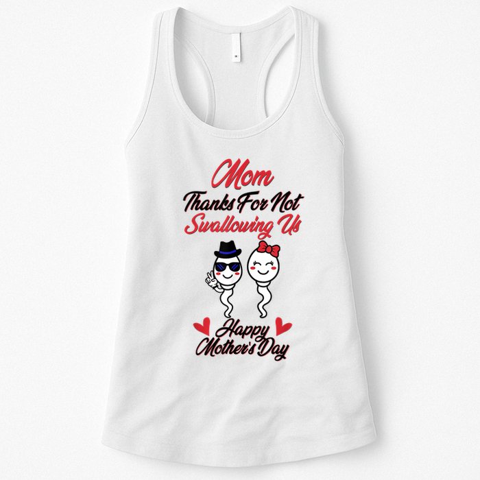 Thanks For Not Swallowing Us Happy Mother's Day Womens Tank Top
