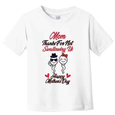 Thanks For Not Swallowing Us Happy Mother's Day Toddler T-Shirt