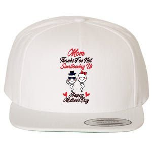 Thanks For Not Swallowing Us Happy Mother's Day Wool Snapback Cap