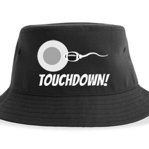 Touchdown Football New Dad Funny Pregnancy Announcement Sustainable Bucket Hat