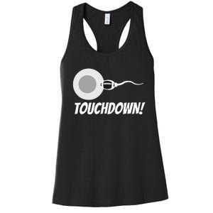 Touchdown Football New Dad Funny Pregnancy Announcement Women's Racerback Tank