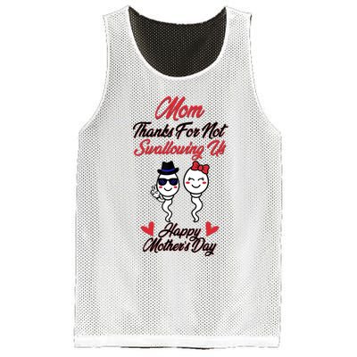 Thanks For Not Swallowing Us Happy Mother's Day Mesh Reversible Basketball Jersey Tank