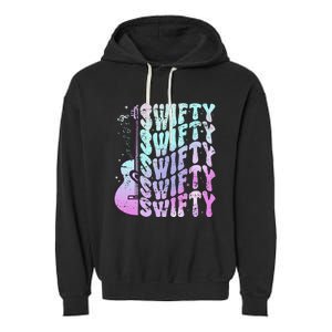 Taylor First Name I Love Taylor Girl Groovy 80S Garment-Dyed Fleece Hoodie