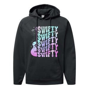 Taylor First Name I Love Taylor Girl Groovy 80S Performance Fleece Hoodie