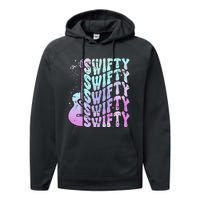 Taylor First Name I Love Taylor Girl Groovy 80S Performance Fleece Hoodie