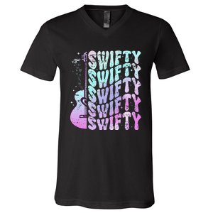 Taylor First Name I Love Taylor Girl Groovy 80S V-Neck T-Shirt