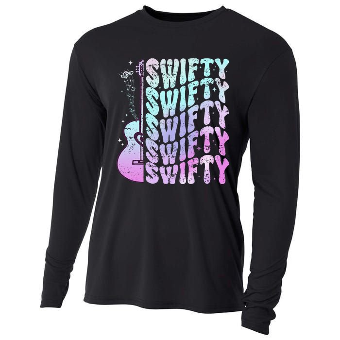 Taylor First Name I Love Taylor Girl Groovy 80S Cooling Performance Long Sleeve Crew