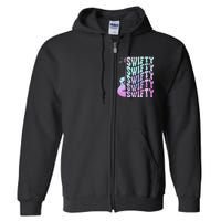 Taylor First Name I Love Taylor Girl Groovy 80S Full Zip Hoodie