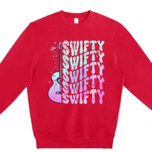 Taylor First Name I Love Taylor Girl Groovy 80S Premium Crewneck Sweatshirt