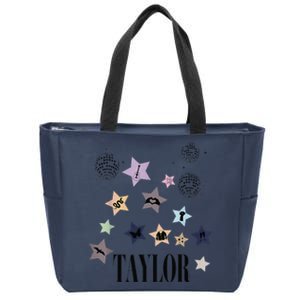 Taylor First Name I Love Taylor Groovy 80S Birthday Zip Tote Bag