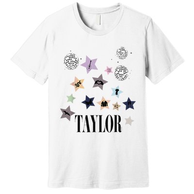 Taylor First Name I Love Taylor Groovy 80S Birthday Premium T-Shirt