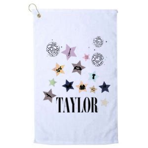 Taylor First Name I Love Taylor Groovy 80S Birthday Platinum Collection Golf Towel