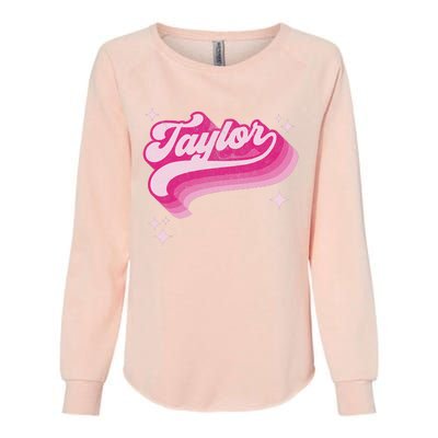 T.aylor First Name Vintage Style 70s Personalized Womens California Wash Sweatshirt