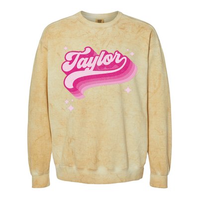 T.aylor First Name Vintage Style 70s Personalized Colorblast Crewneck Sweatshirt