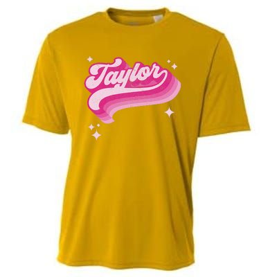 T.aylor First Name Vintage Style 70s Personalized Cooling Performance Crew T-Shirt