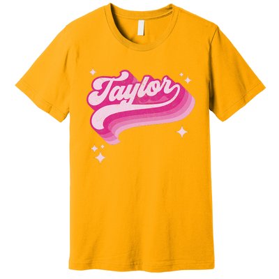 T.aylor First Name Vintage Style 70s Personalized Premium T-Shirt