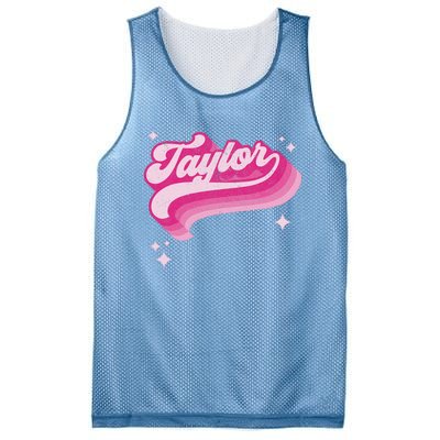 T.aylor First Name Vintage Style 70s Personalized Mesh Reversible Basketball Jersey Tank