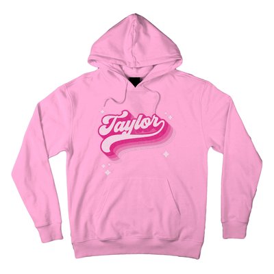 T.aylor First Name Vintage Style 70s Personalized Hoodie