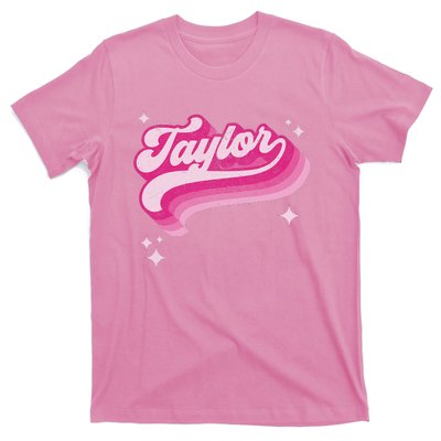 T.aylor First Name Vintage Style 70s Personalized T-Shirt