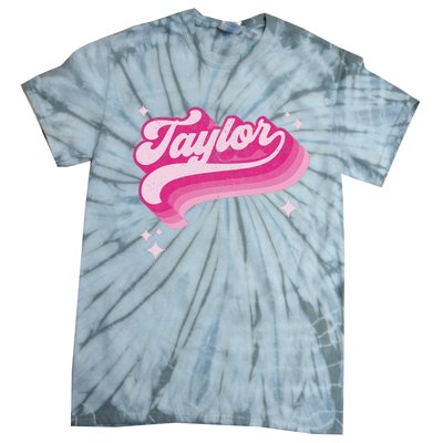 T.aylor First Name Vintage Style 70s Personalized Tie-Dye T-Shirt