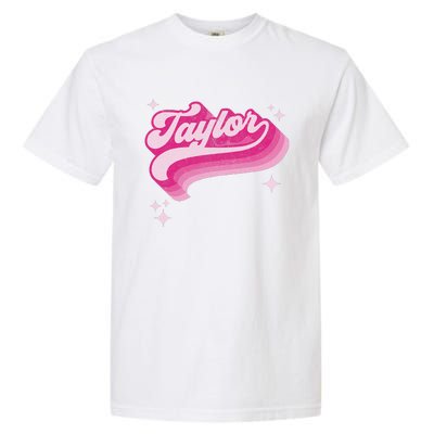 T.aylor First Name Vintage Style 70s Personalized Garment-Dyed Heavyweight T-Shirt