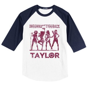 Taylor First Name I Love Taylor Im Gonna Get You Back Groovy 80s Baseball Sleeve Shirt