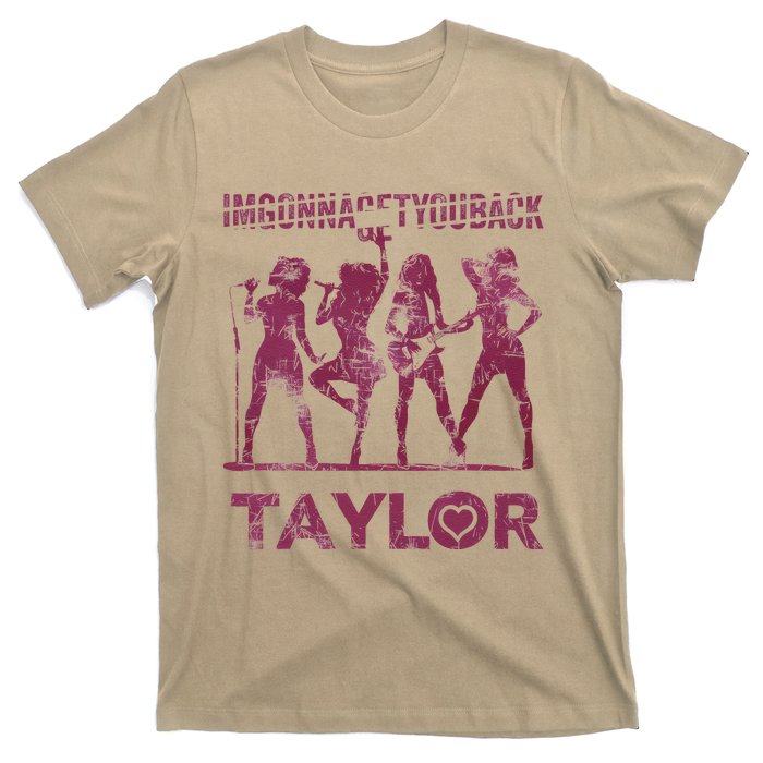 Taylor First Name I Love Taylor Im Gonna Get You Back Groovy 80s T-Shirt