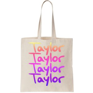 T.aylor First Named Baby funny Birthday Tote Bag