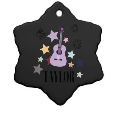 Taylor First Name Personalized Groovy Birthday Ceramic Star Ornament