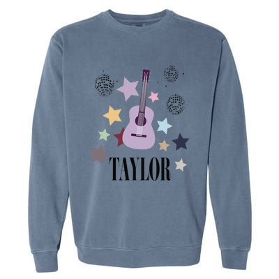 Taylor First Name Personalized Groovy Birthday Garment-Dyed Sweatshirt