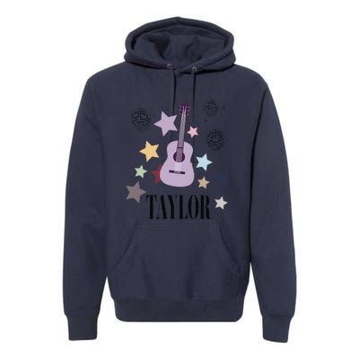 Taylor First Name Personalized Groovy Birthday Premium Hoodie