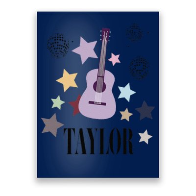 Taylor First Name Personalized Groovy Birthday Poster