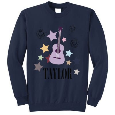 Taylor First Name Personalized Groovy Birthday Tall Sweatshirt