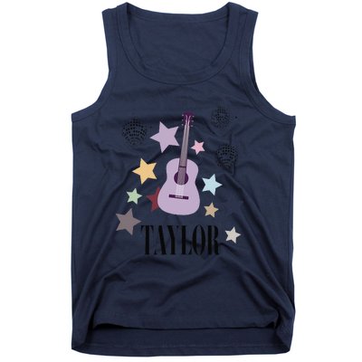 Taylor First Name Personalized Groovy Birthday Tank Top