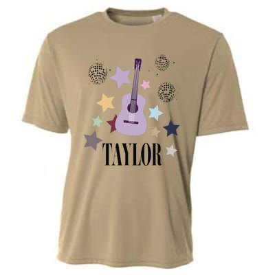 Taylor First Name Personalized Groovy Birthday Cooling Performance Crew T-Shirt