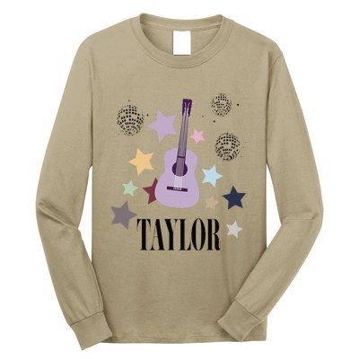 Taylor First Name Personalized Groovy Birthday Long Sleeve Shirt