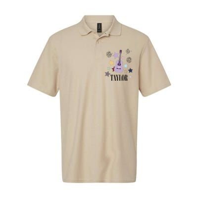 Taylor First Name Personalized Groovy Birthday Softstyle Adult Sport Polo