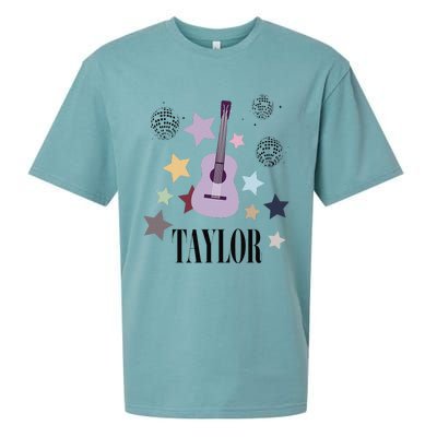 Taylor First Name Personalized Groovy Birthday Sueded Cloud Jersey T-Shirt