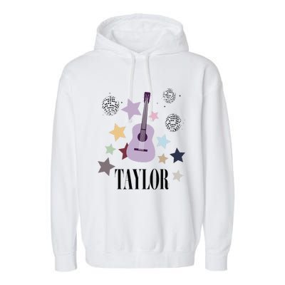 Taylor First Name Personalized Groovy Birthday Garment-Dyed Fleece Hoodie