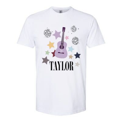 Taylor First Name Personalized Groovy Birthday Softstyle CVC T-Shirt