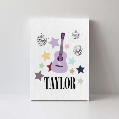 Taylor First Name Personalized Groovy Birthday Canvas